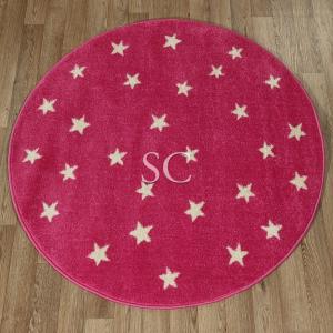 Детские круглые ковры Funky Top Starf pink