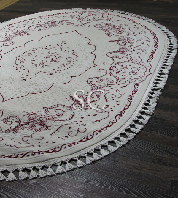 Ковер Hunkar 7857 fuchsia/white овал
